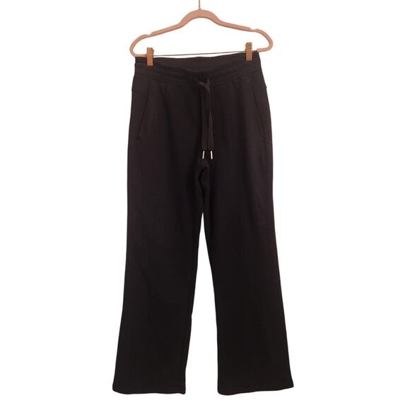 NWT Calvin Klein Performance Soft Fleece Wide Leg Sweatpants Black S - Picture 2 of 7